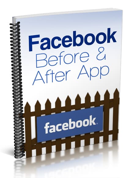 Facebook Before and After App digital PLR MRR for viral like-gate marketing on Facebook pages