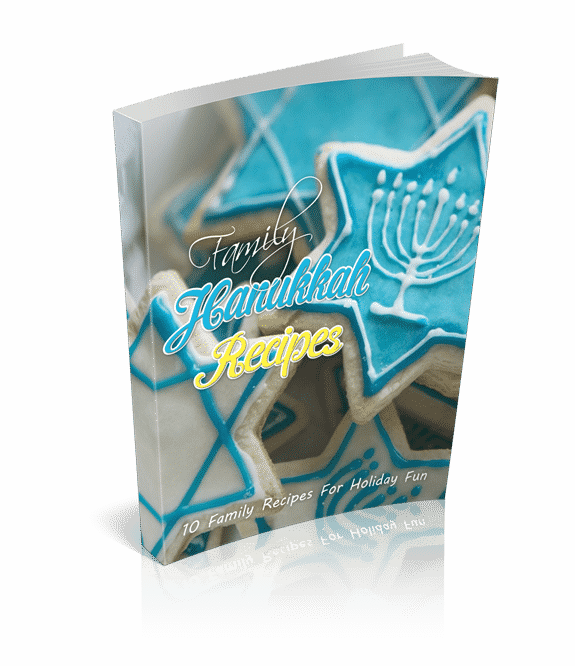 Family Hanukkah Recipes digital PLR cookbook with latkes and short ribs
