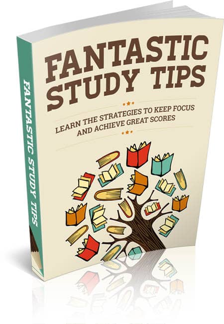 Ebook cover showing Fantastic Study Tips with focus and concentration themes