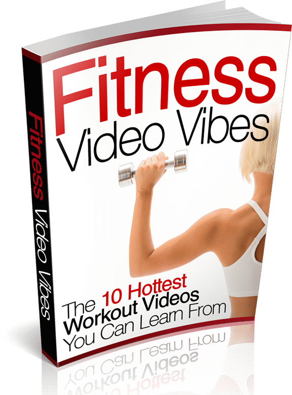 Digital fitness video guide with PLR resell rights showing workout instructions
