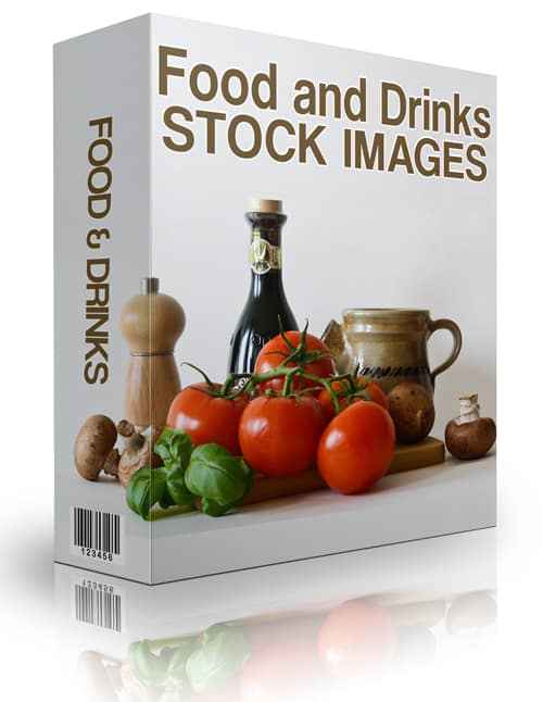 Food and Drinks Stock Images for PLR MRR digital download resell rights