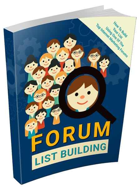 Forum list building guide with PLR rights - build email list using marketing forums