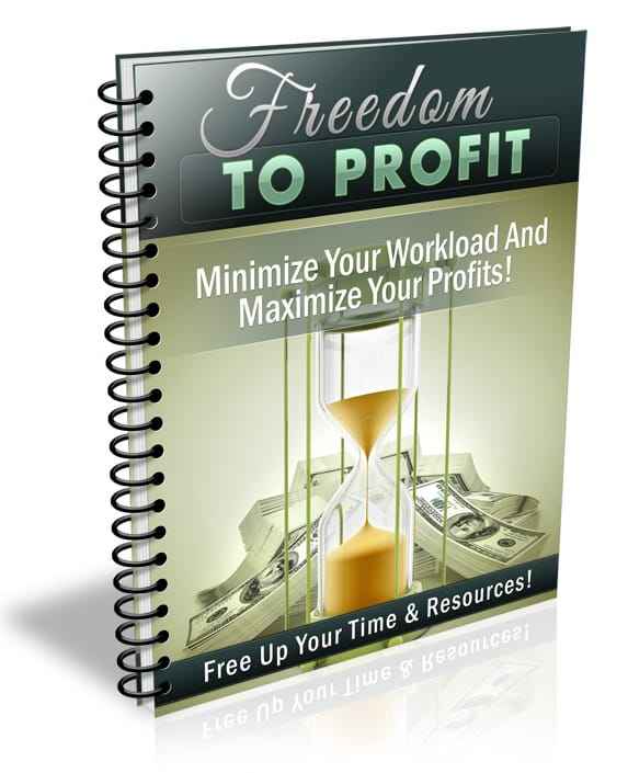 Freedom to Profit digital report cover image for PLR resell rights package
