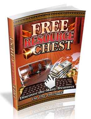 Free Resource Chest digital download with over 150 free marketing tools and PLR resell rights