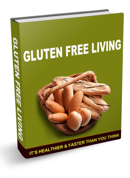 Gluten Free Living digital report with PLR MRR resell rights, healthy lifestyle guide and recipes
