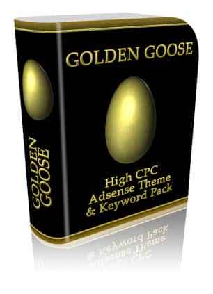 Golden Goose Adsense theme pack with PLR MRR resell rights digital download