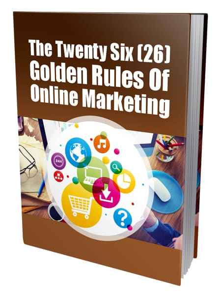 Online marketing golden rules digital PLR resell rights cover image