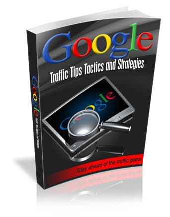 Google Traffic Tips Tactics And Strategies PLR digital download with resell rights for SEO and marketing