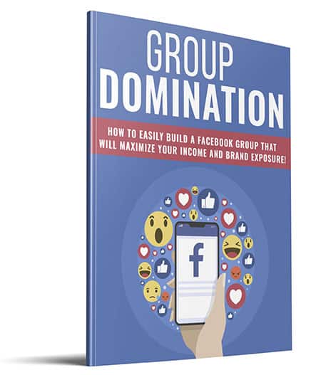 Facebook group dominance guide with PLR and MRR resell rights digital download