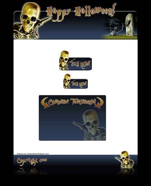 Halloween Minisite digital pack with MRR from Creative Niche Graphics