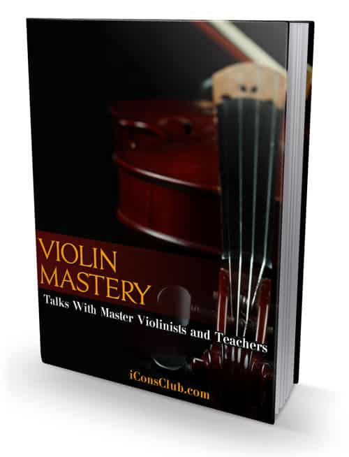 Violin Mastery digital book with PLR resell rights, showing instrument and guide cover