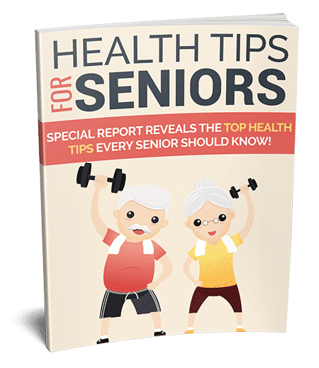 Senior health tips report cover image showing wellness and aging resources