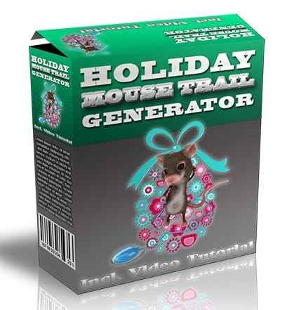 Holiday Mouse Trail Generator – festive mouse trail software with PLR/MRR rights for website fun