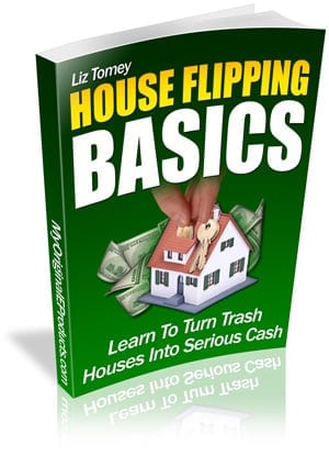 House Flipping Basics guide cover image for digital download with PLR MRR resell rights