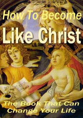 Digital book cover titled How to Become Like Christ with resell rights for spiritual growth