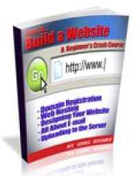 Beginner website building eBook cover with web hosting and domain registration icons