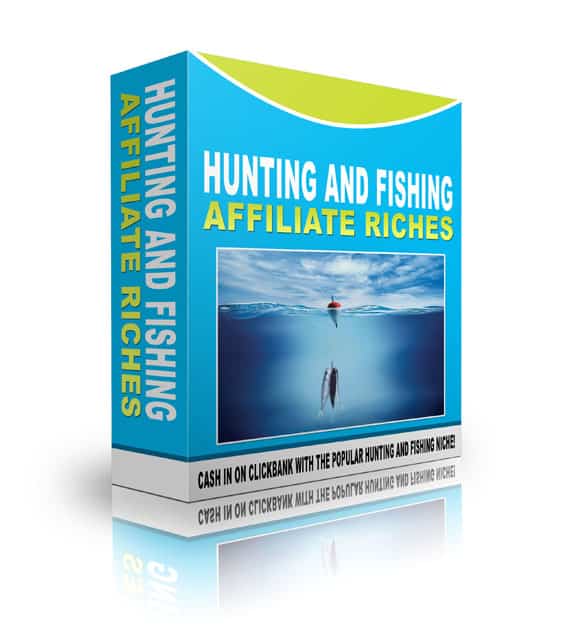 Hunting and fishing PLR package with articles, eBooks, videos, and graphics for resell.