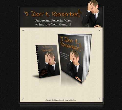 I Don’t Remember Minisite Graphics - digital download PLR MRR editable design set