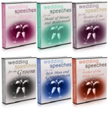 6 wedding speeches eBooks bundle with PLR MRR resell rights digital download