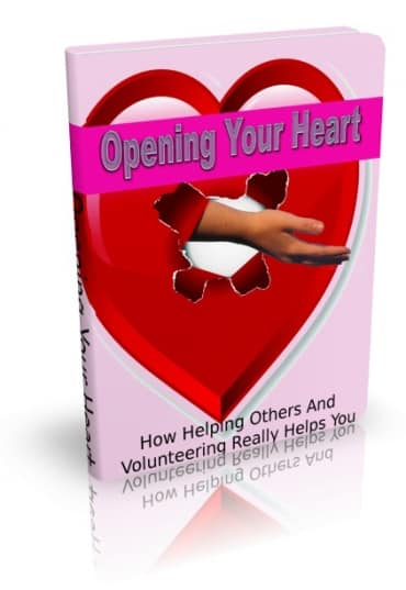 Volunteering book cover with hands helping others, digital PLR product