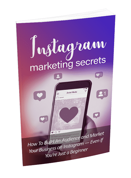 Instagram marketing eBook cover with PLR MRR resell rights digital download – grow your business visually