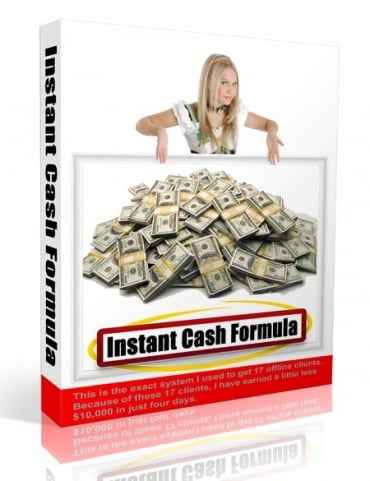 Instant Cash Formula - digital download with PLR MRR resell rights for offline client acquisition