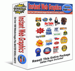 Instant Web Graphics mega bundle with PLR MRR rights for digital download
