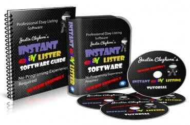Instant eBay Lister Software – digital download with PLR MRR resell rights for easy eBay listings
