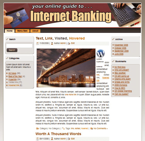 Internet Banking Templates – digital download with PLR resell rights for professional finance websites