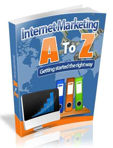 Internet Marketing A To Z digital guide with PLR MRR resell rights cover image
