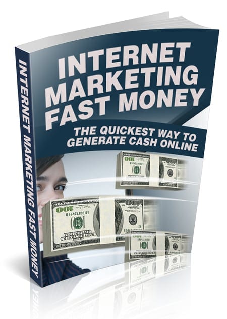Internet Marketing Fast Money digital PLR guide showing quick cash methods for online entrepreneurs