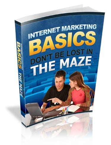 Internet Marketing Basics guide with PLR MRR resell rights – digital ebook cover