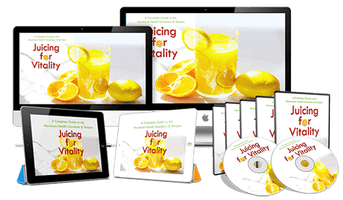 Juicing For Vitality digital ebook with PLR MRR resell rights health wellness guide