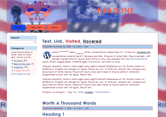 July 4th Templates for patriotic designs with PLR and MRR resell rights