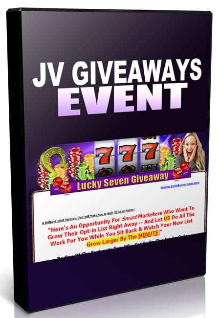 JV Giveaway Events Video Guide - digital download with PLR resell rights for rapid list building