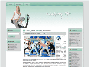 Keeping Fit theme for WordPress, Blogger, and HTML with PLR resell rights