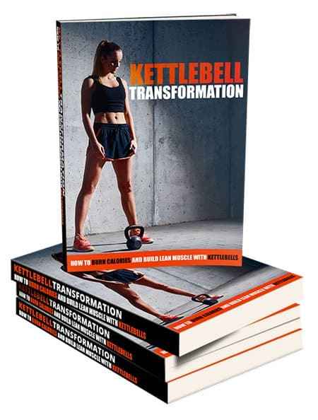 Kettlebell Transformation book cover for PLR home workout guide with resell rights