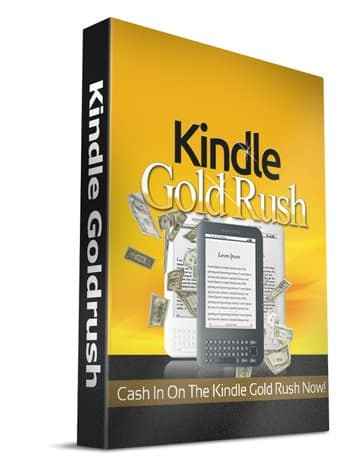 Kindle Gold Rush MRR ebook cover showing gold rush theme for Amazon Kindle publishing guide