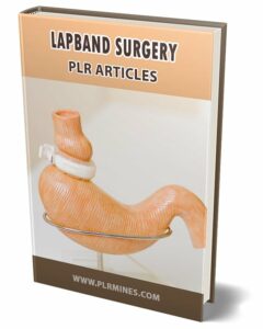 Lapband surgery PLR articles pack with editable digital content for weight loss bloggers