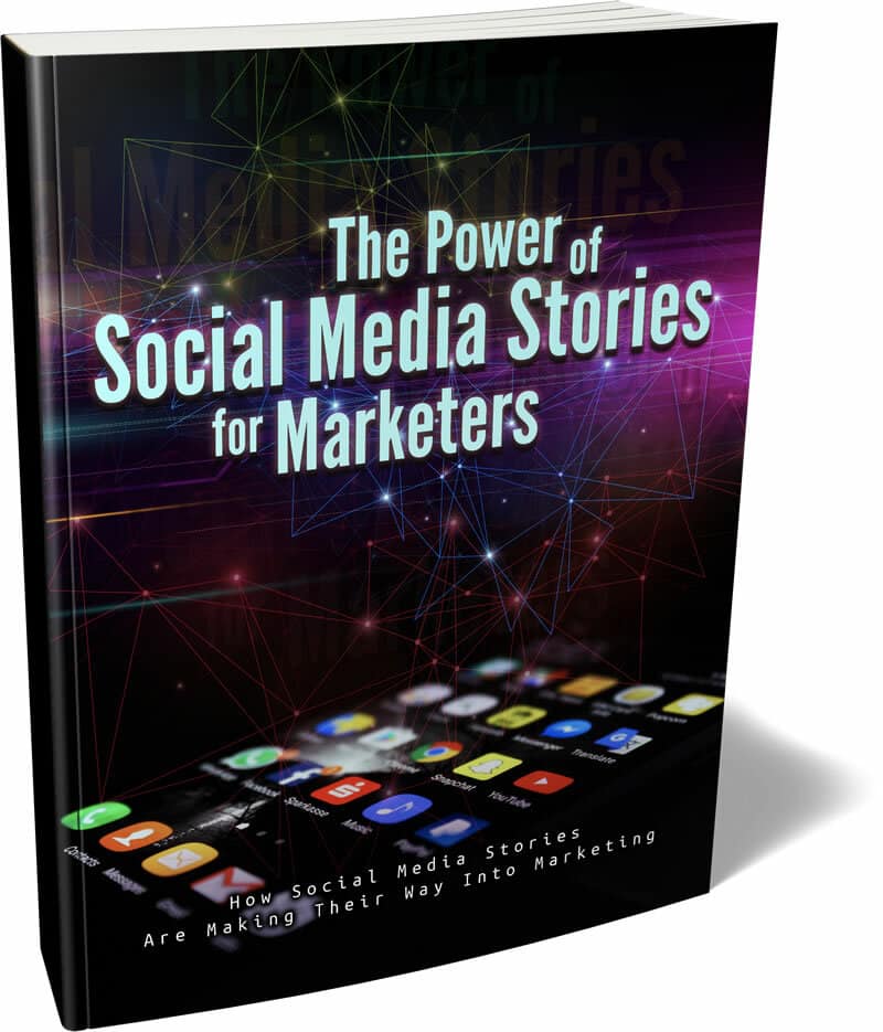 Social media stories marketing ebook with PLR resell rights for growing brand audience and trust
