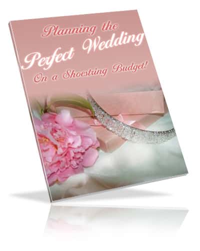 Planning the perfect wedding on a shoestring budget digital ebook with PLR MRR resell rights