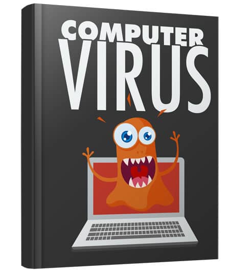 Computer virus protection guide PLR digital download featuring antivirus shield and security tips
