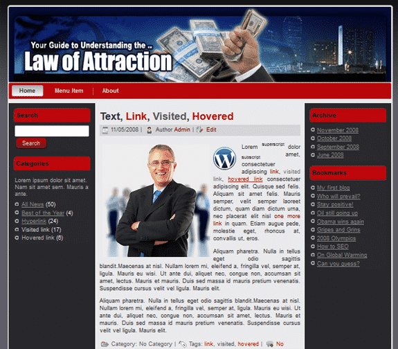 Law of Attraction template pack for digital downloads with PLR/MRR resell rights