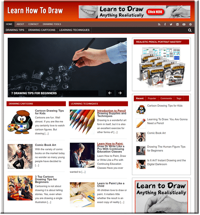 Learn To Draw PLR Site