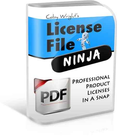 License File Ninja desktop software for creating professional PDF license files with PLR MRR resell rights
