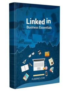 LinkedIn Business Essentials PLR eBook cover showing professional networking and social media marketing strategies