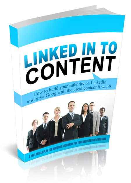 Linked Into Content ebook cover - build website authority with free user-generated content