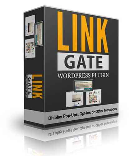 Link Gate WordPress plugin popup on-click optin form with PLR MRR resell rights