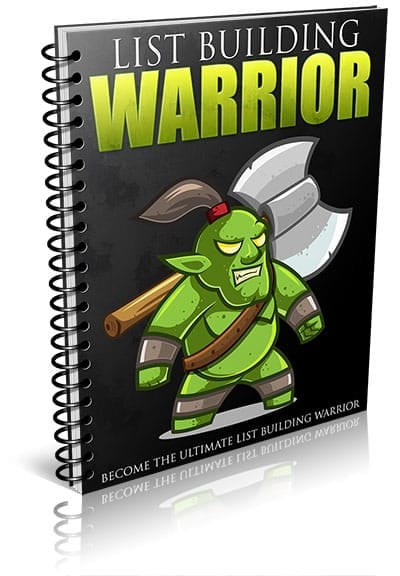 List Building Warrior PLR ebook cover - digital download for email subscriber growth