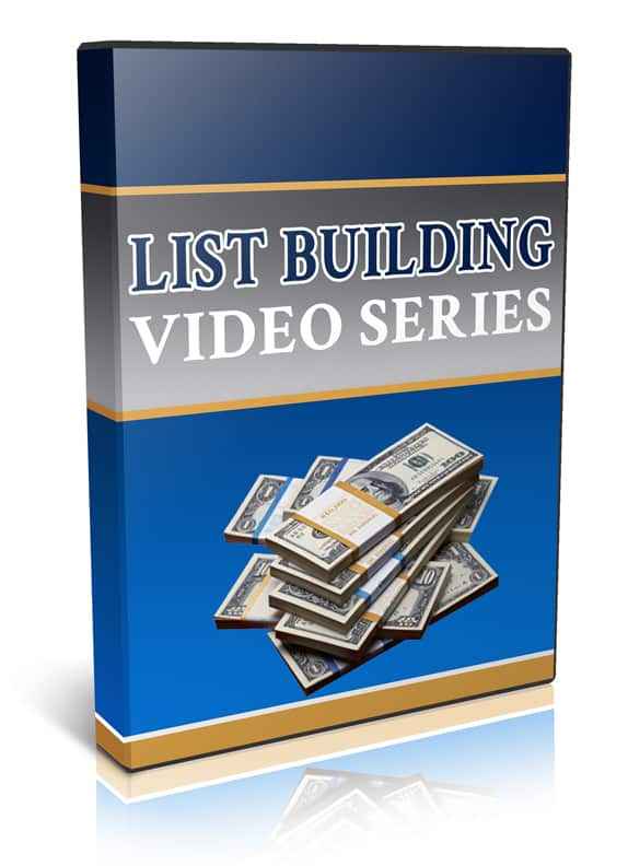 List building video series for beginners with PLR rights showing email list creation steps